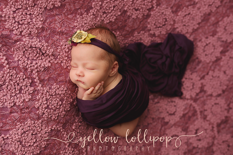 mountainside baby photos on deep pink color