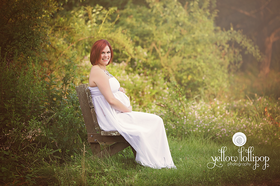 hunterdon county nj maternity photo lady in white dress