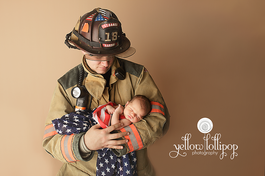 newborn firefighter photography ideas 