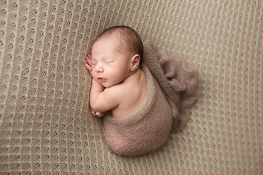 swaddled baby boy newborn nj photo session