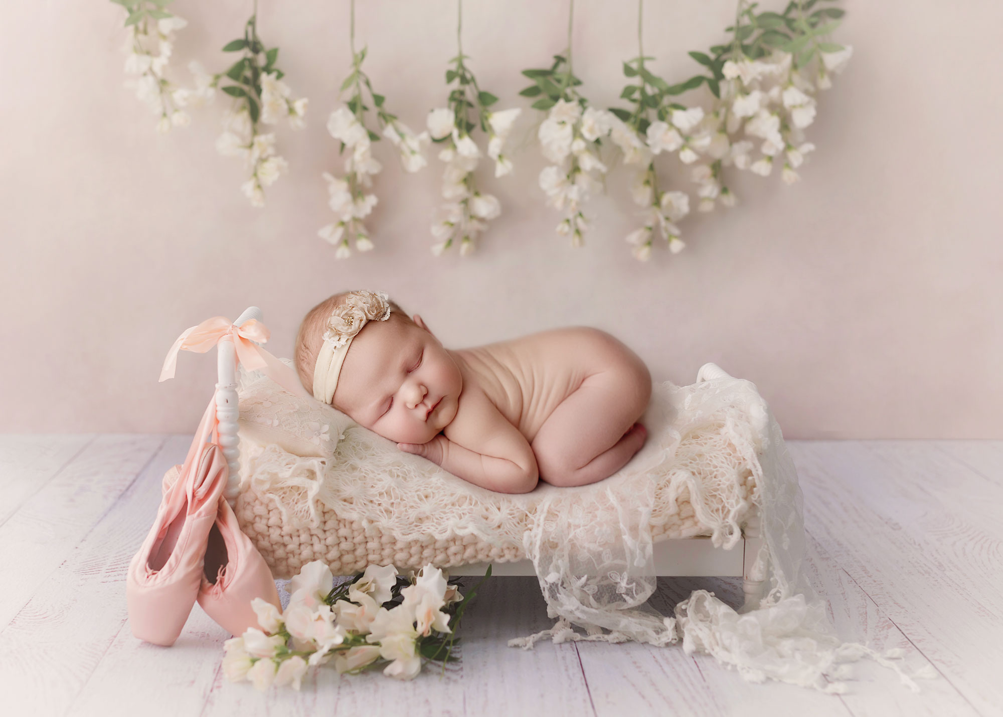 baby ballerina NJ Newborn Photography Studio Middlesex County