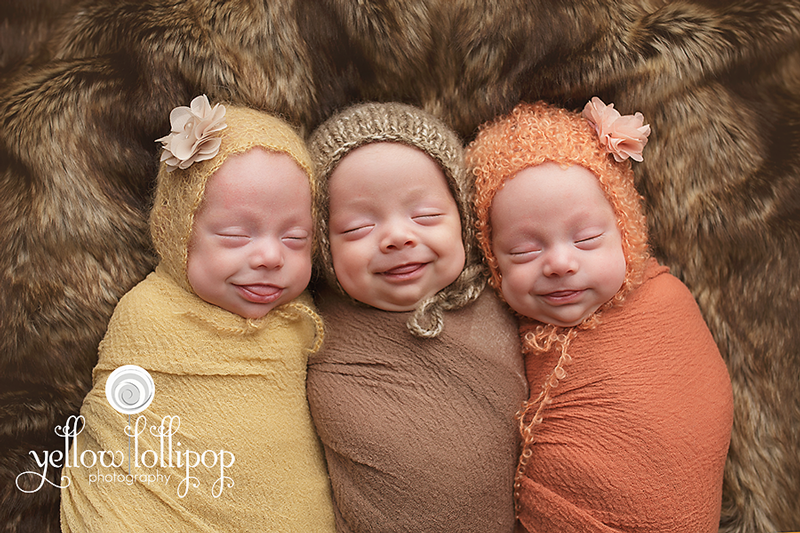 smiley triplet babies