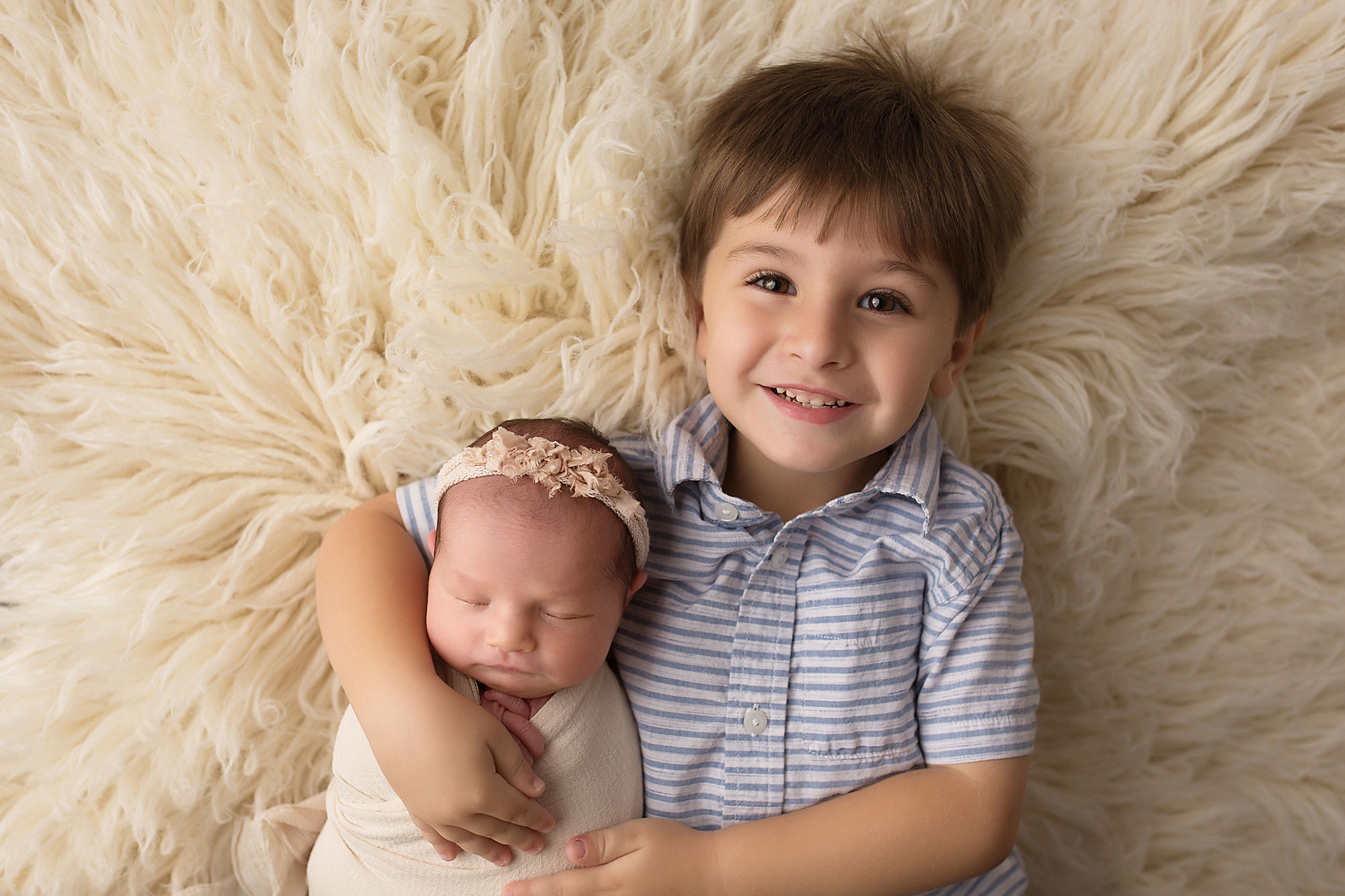 sibling and newborn baby session morris county