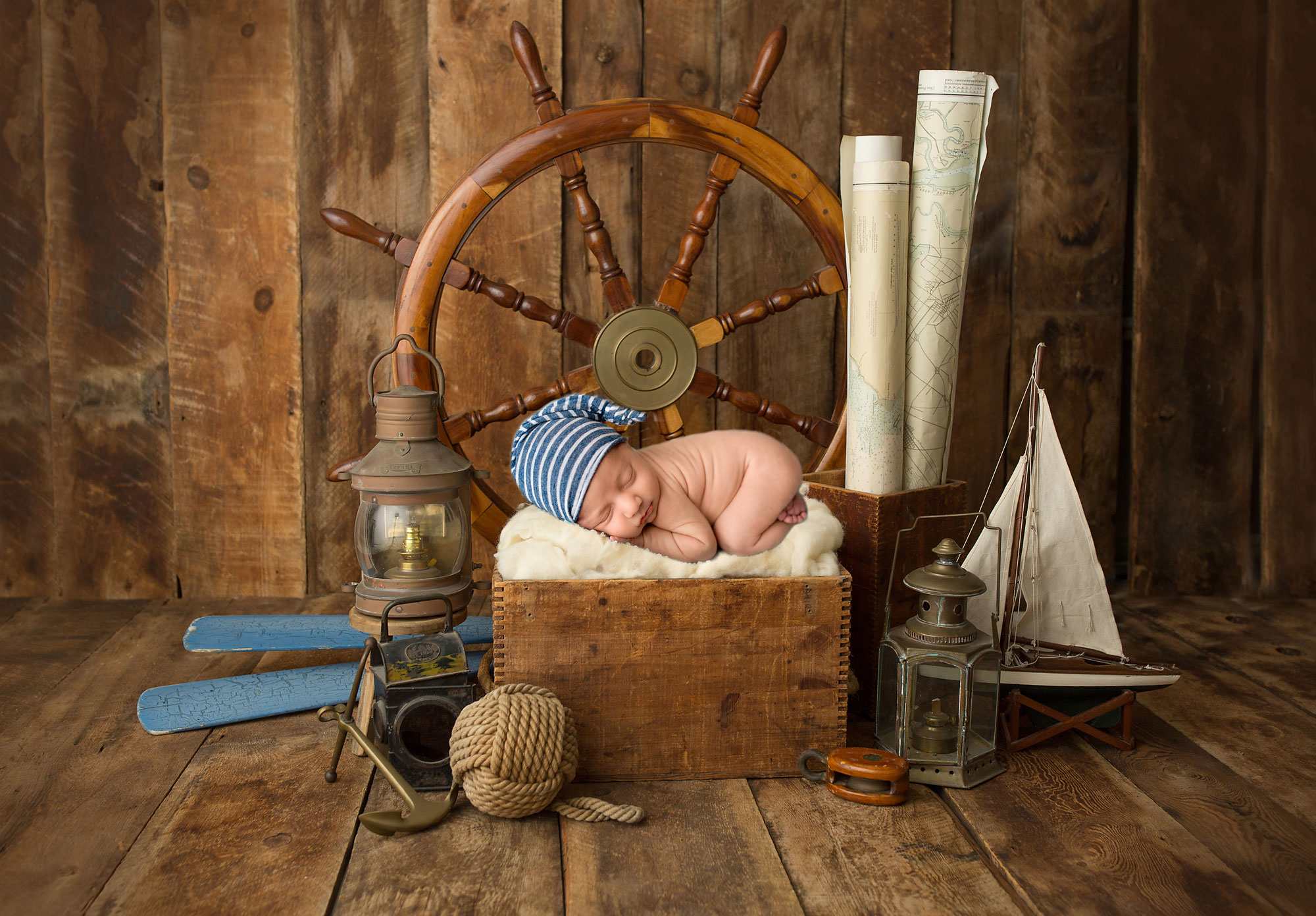 traveler theme digital backdrop newborn photography baby posing 