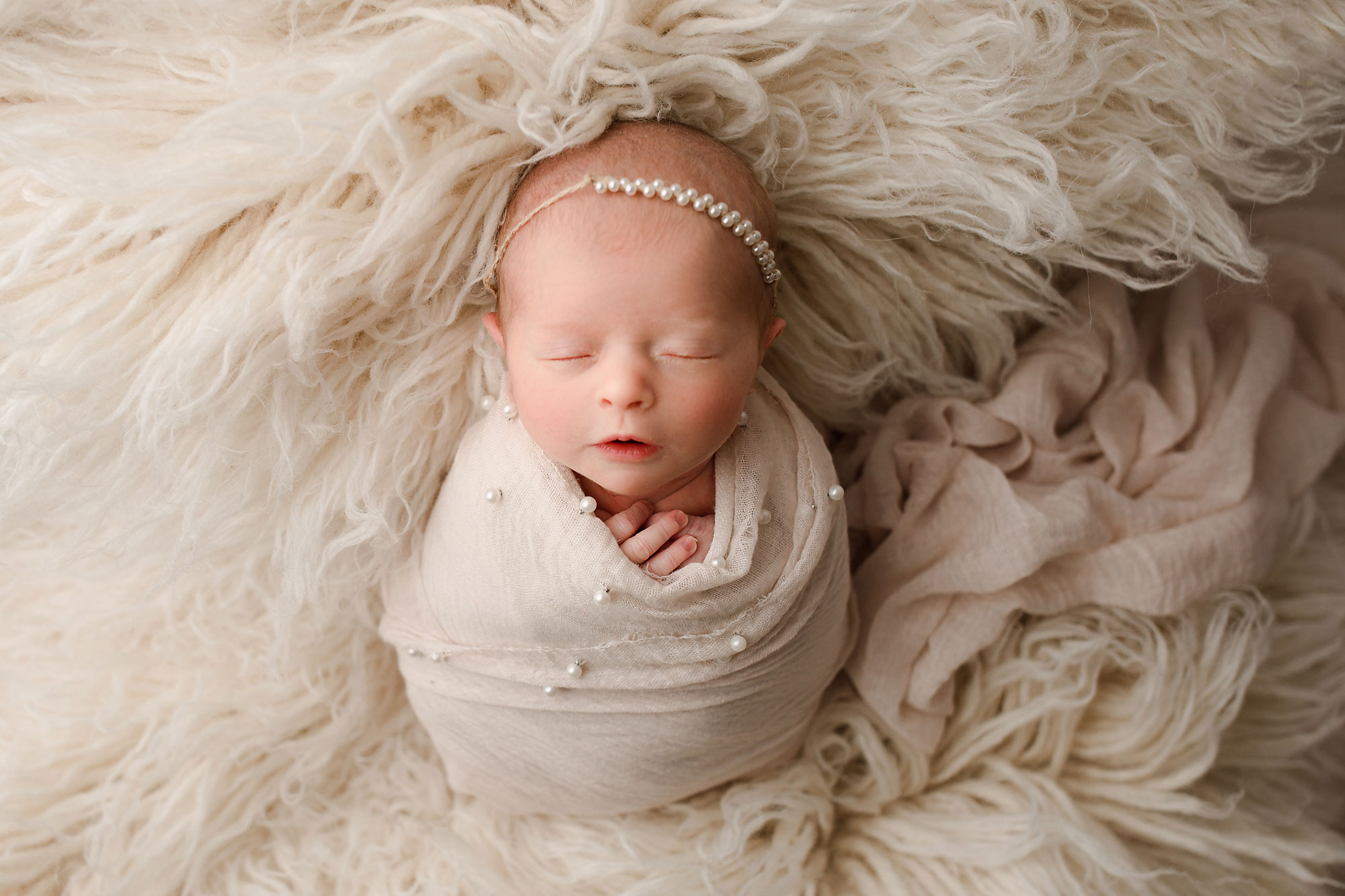 baby sleeping Readington NJ newborn photo session 