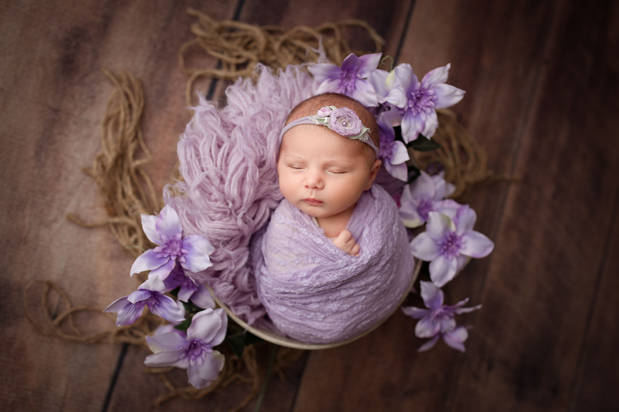 Purple Inspiration Baby Girl Photo Session