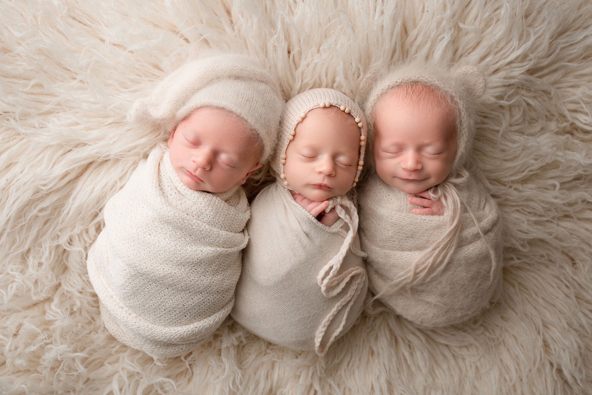 triplets newborn photo session NJ 
