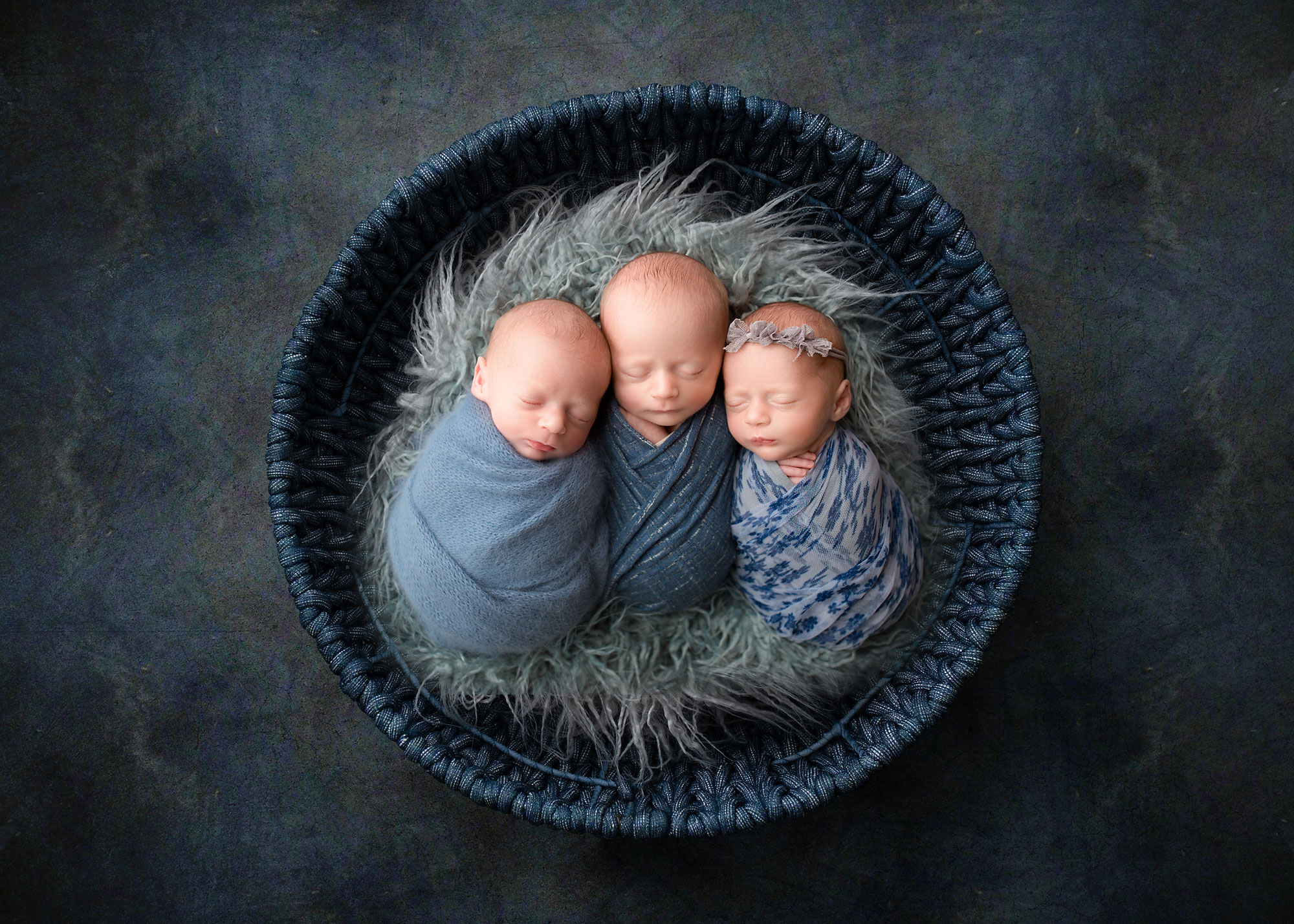 triplets newborn photo session NJ
