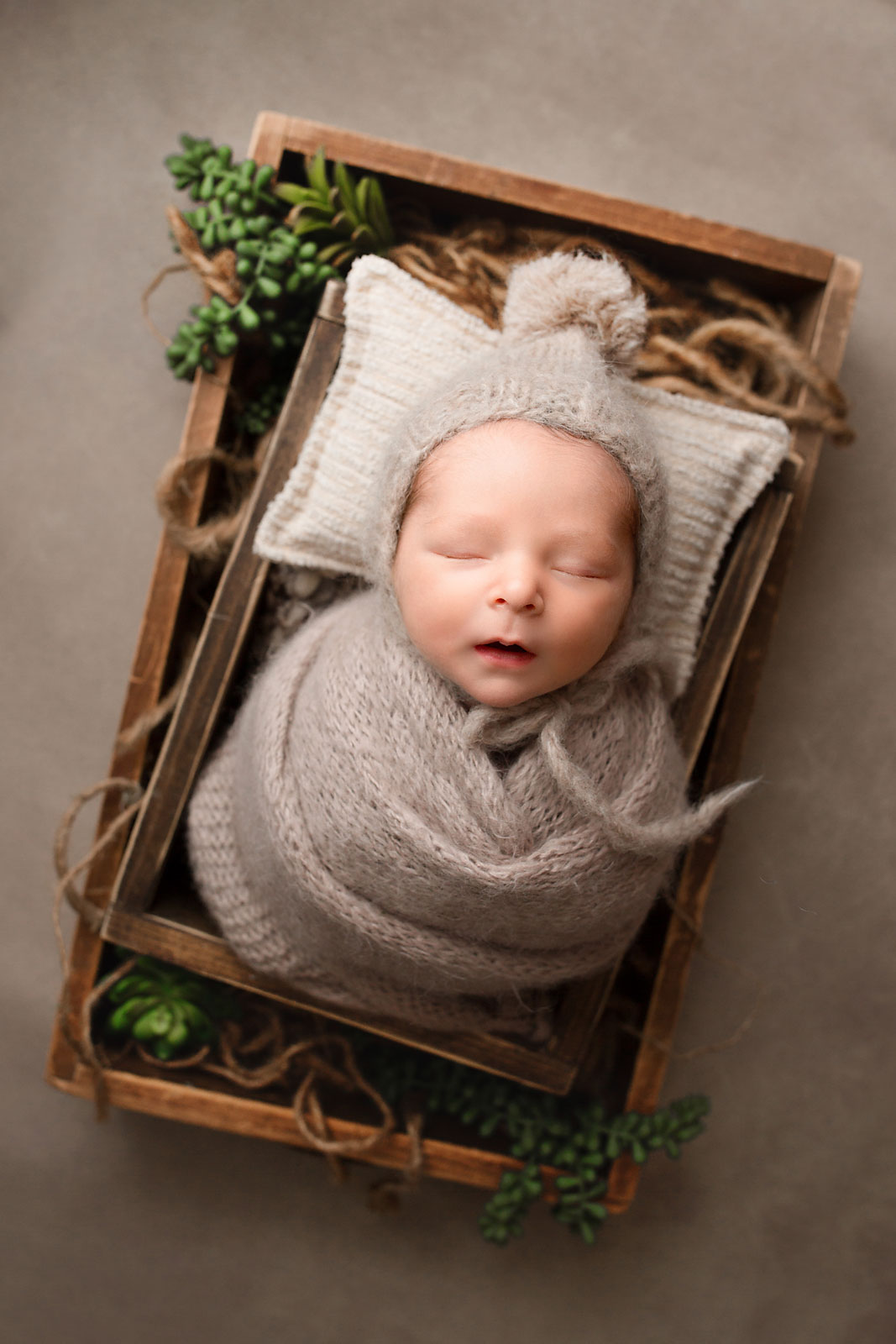 baby boy sleeping during his Chester NJ newborn photography session 