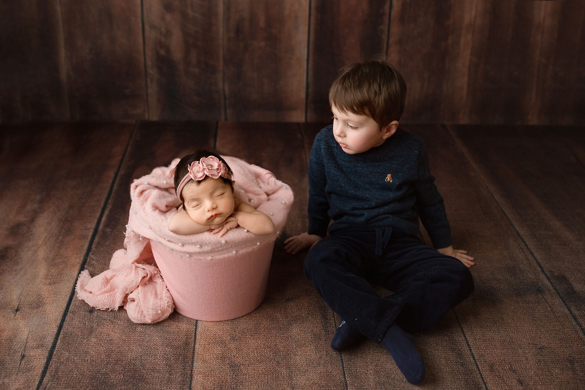Passaic county newborn photographer photos of baby and older brother